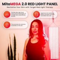 - Mitomega 2.0 Red Light Panel - Red Light Therapy for Face and Neck – Red Light Therapy Panel - Red Light & near Infrared Red Light Therapy - At-Home Red Light Therapy for Body