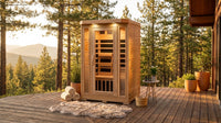 2-Person Hemlock Infrared Sauna with 6 Carbon Heaters — Lifestyle