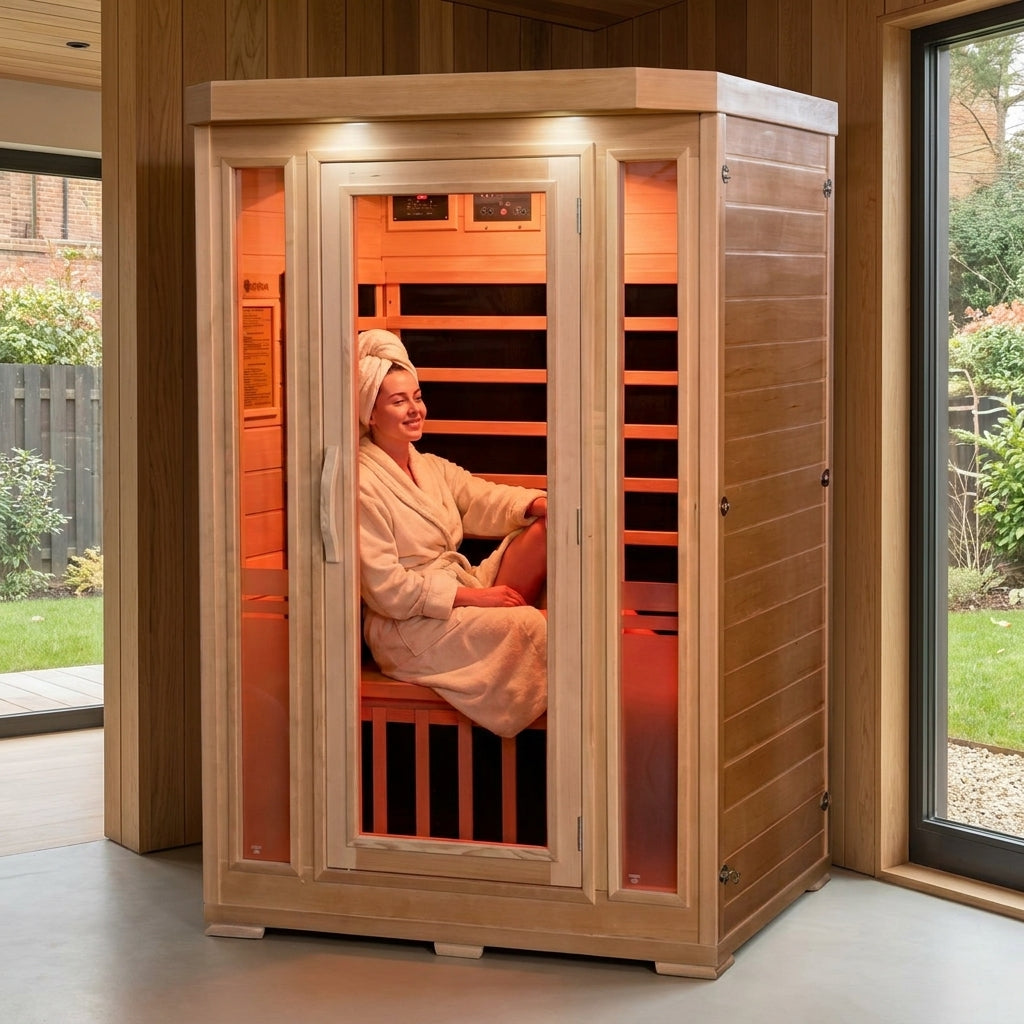 2-Person Hemlock Infrared Sauna with 6 Carbon Heaters feature_0
